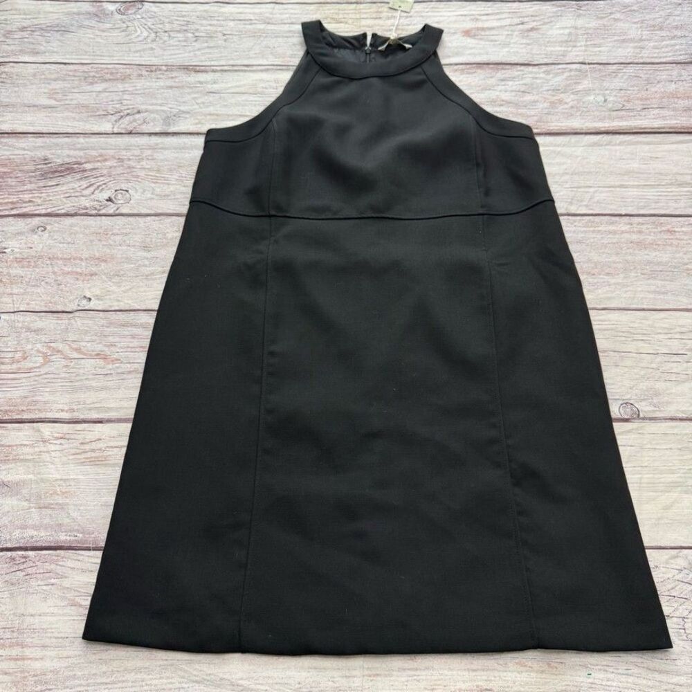 Boden Wool Blend Knee Length Sleeveless Dress Black Size 12 NEW - Picture 2 of 8
